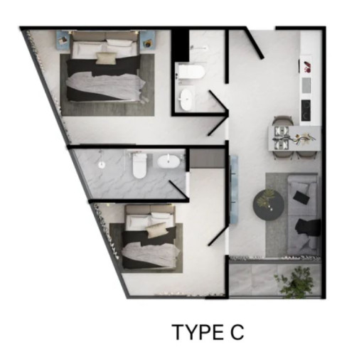 Sun Hills Layan, 2 bedroom apartments - from 45 m² to 70 m²
